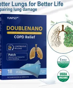 YUNPSO™ DoubleNano COPD Relief Patch ( Cough, wheezing, shortness of breath, sputum, stuffy nose, bronchitis, bronchitis, allergy symptoms, lung discomfort)