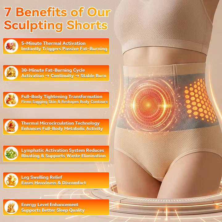 Yunpso® 2026 Moringa & Berberine 4-In-𝟏 Micro-Particle Sculpting & Fat-Burn Shorts - Image 2