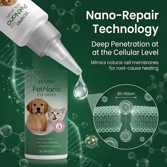 YUNPSO™ Natural Pet Eye Drops For Dogs & Cats