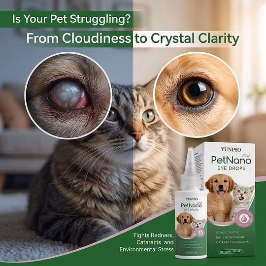 YUNPSO™ Natural Pet Eye Drops For Dogs & Cats