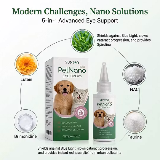 YUNPSO™ Natural Pet Eye Drops For Dogs & Cats